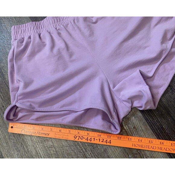 Pact Women’s Large Organic Cotton Pull On Shorts Purple Lavender with Pockets - Picture 10 of 10